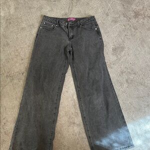 Edikted wide leg gray jeans